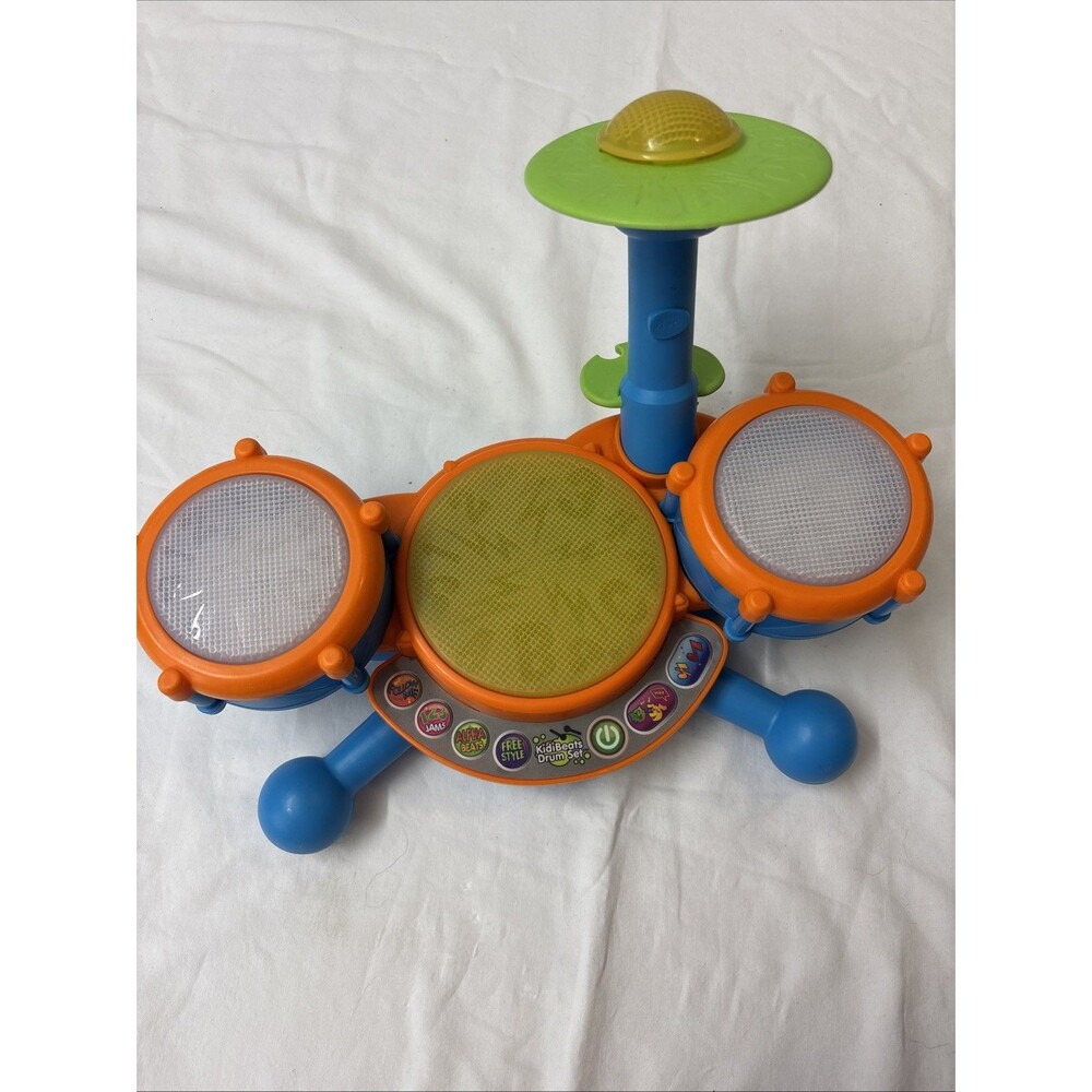 VTech KidiBeats Drum Set Missing Drumsticks, Lights & Sound - Tested